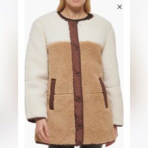 Levi’s, Colorblock Reversible Quilted & Fleece Liner Jacket, Women Medium